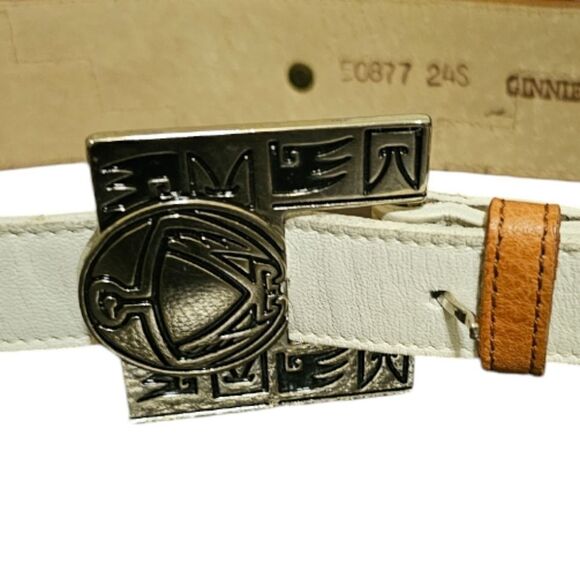 GINNIE JOHANSEN Vintage SW Tribal Leather Belt‎ - Size 24S main image 5
